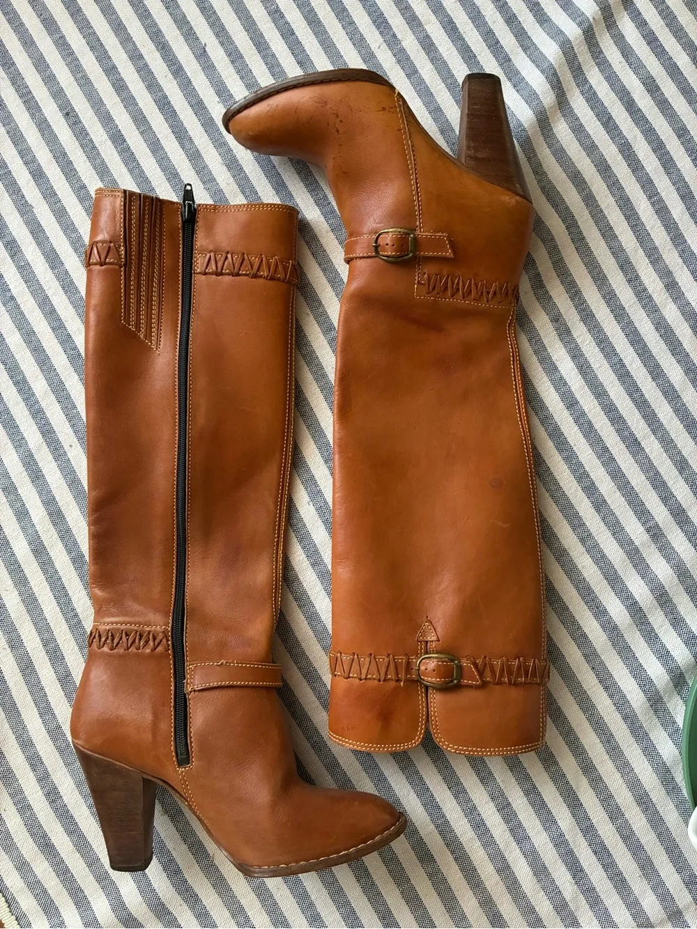 UGG Women's Over-the-Knee Leather Boots in Cognac